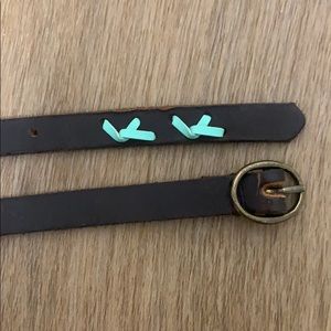 Never worn - Belt with aqua pattern